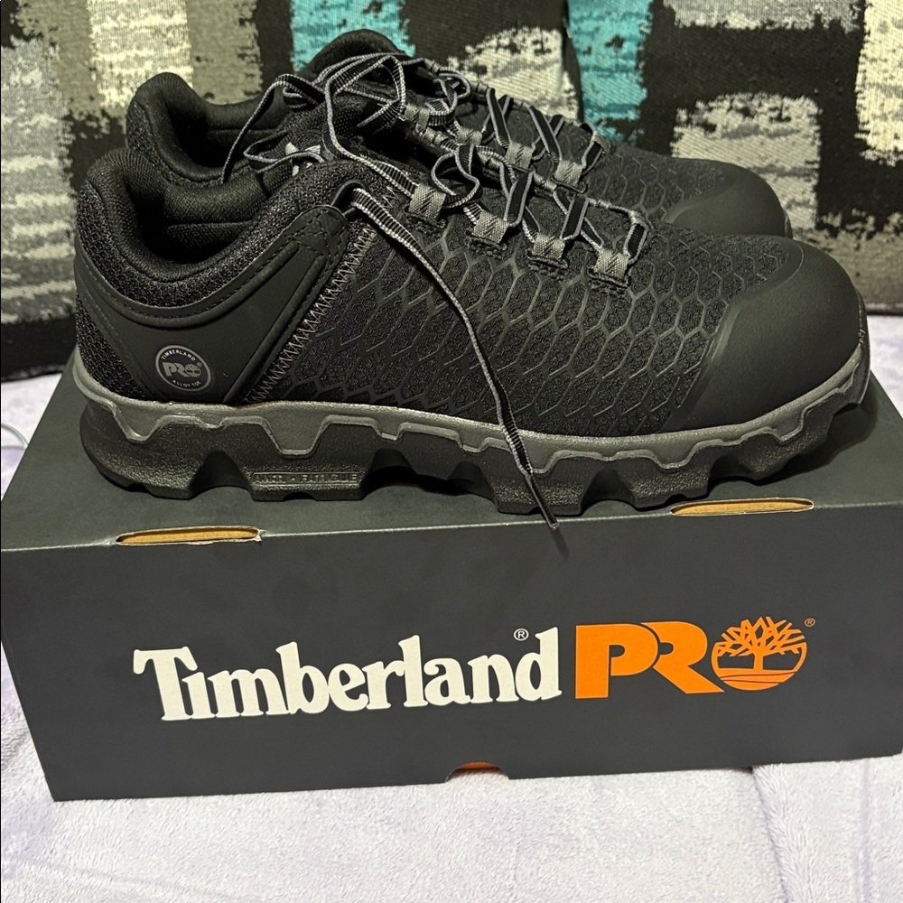 Timberland PRO Black and Gray Work Shoes